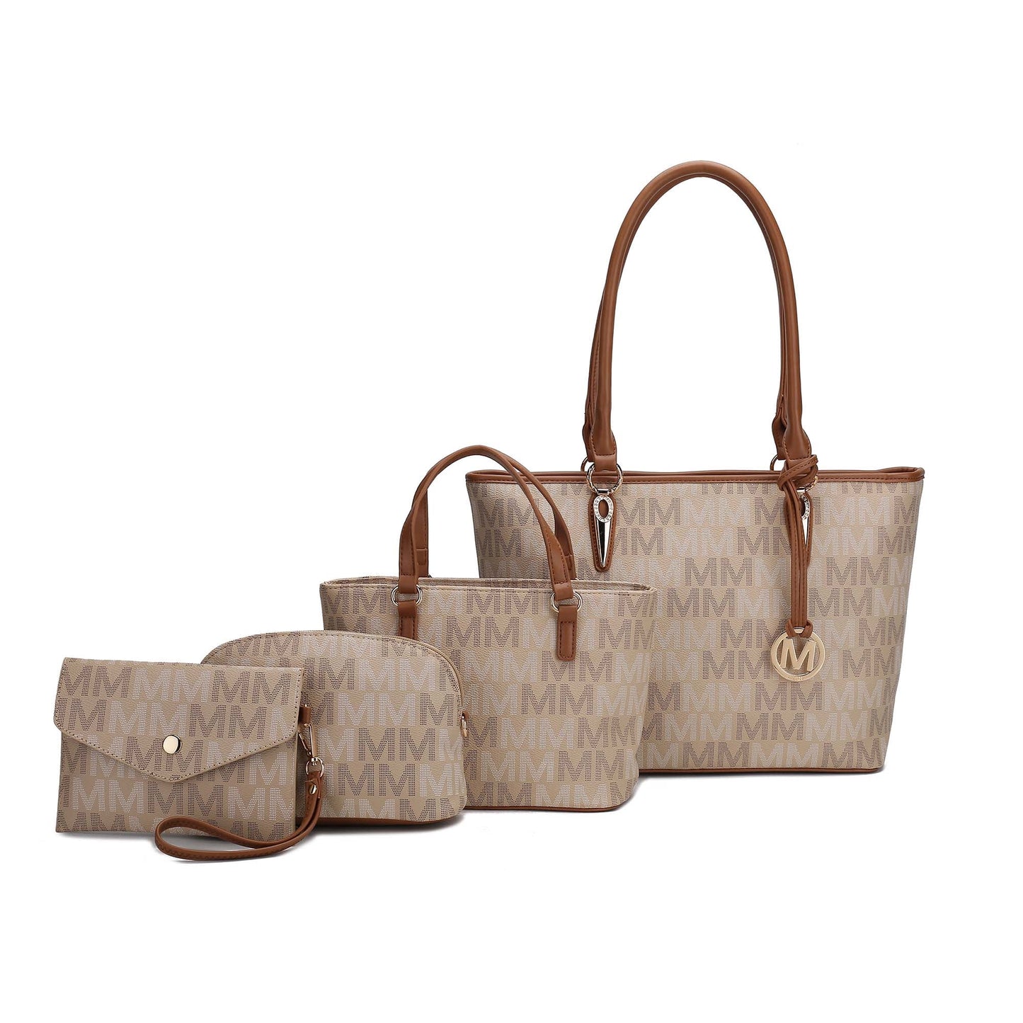 Alexy Women'S Tote Bag, Small Tote Bag, Pouch Purse & Wristlet Wallet Bag 4 Pcs Handbag Set by Mia K - Red